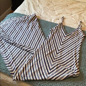 Blue Striped Maxi Dress